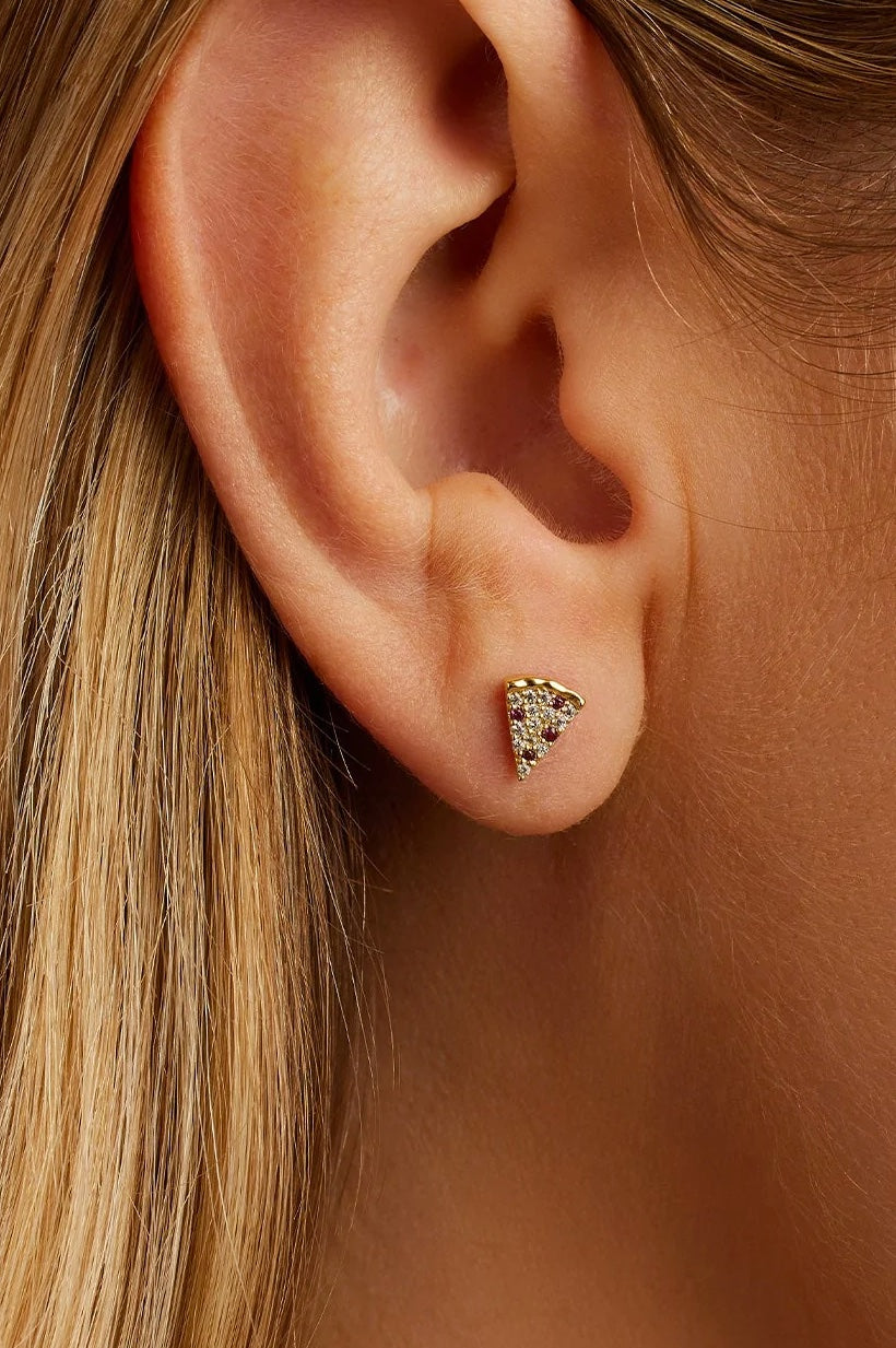 Pizza Charm Stud