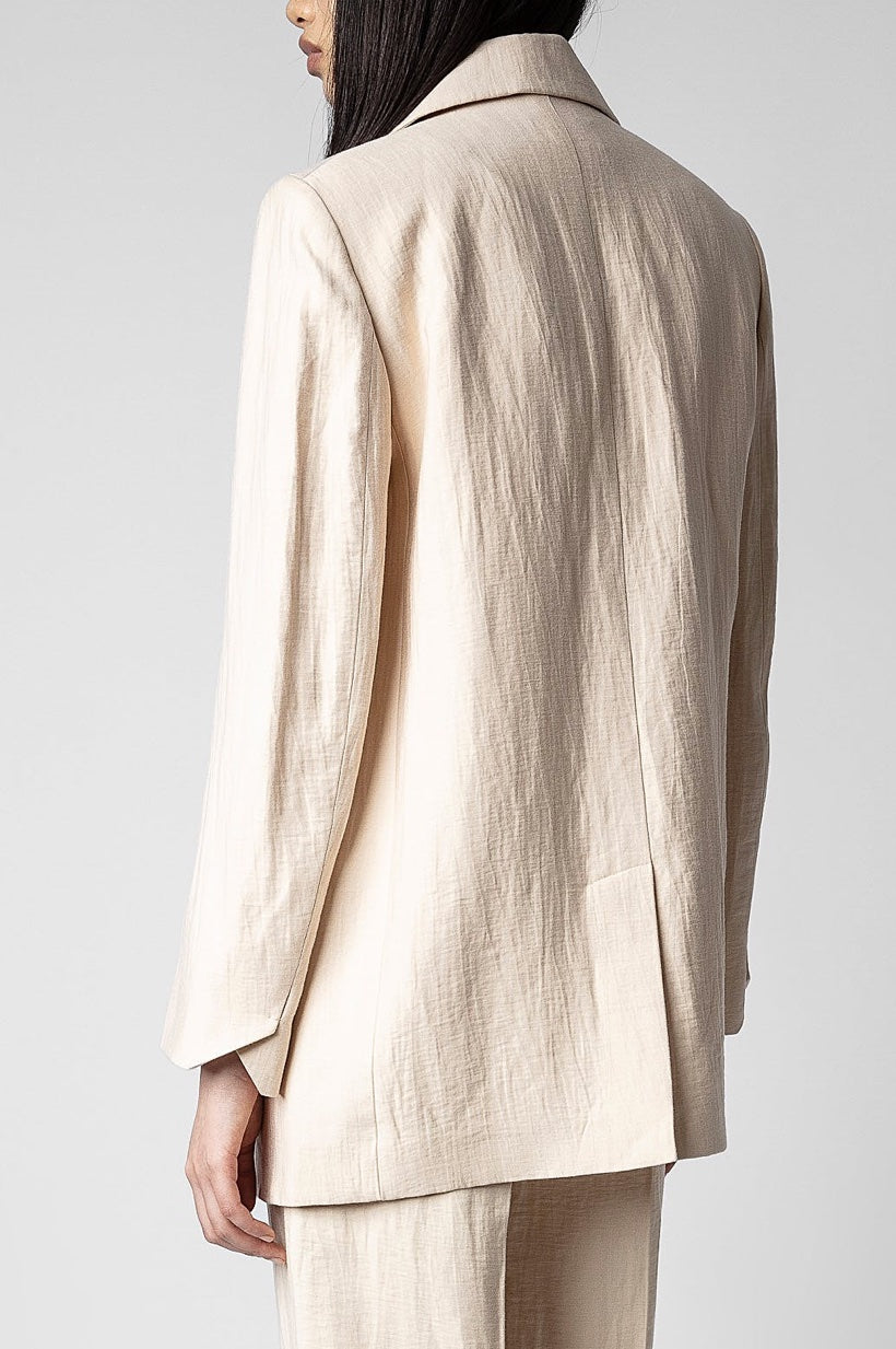 Violet Tailleur Lin Blazer