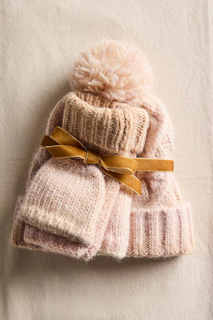 Rainbow Run Hat + Gloves Set