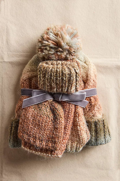 Rainbow Run Hat + Gloves Set