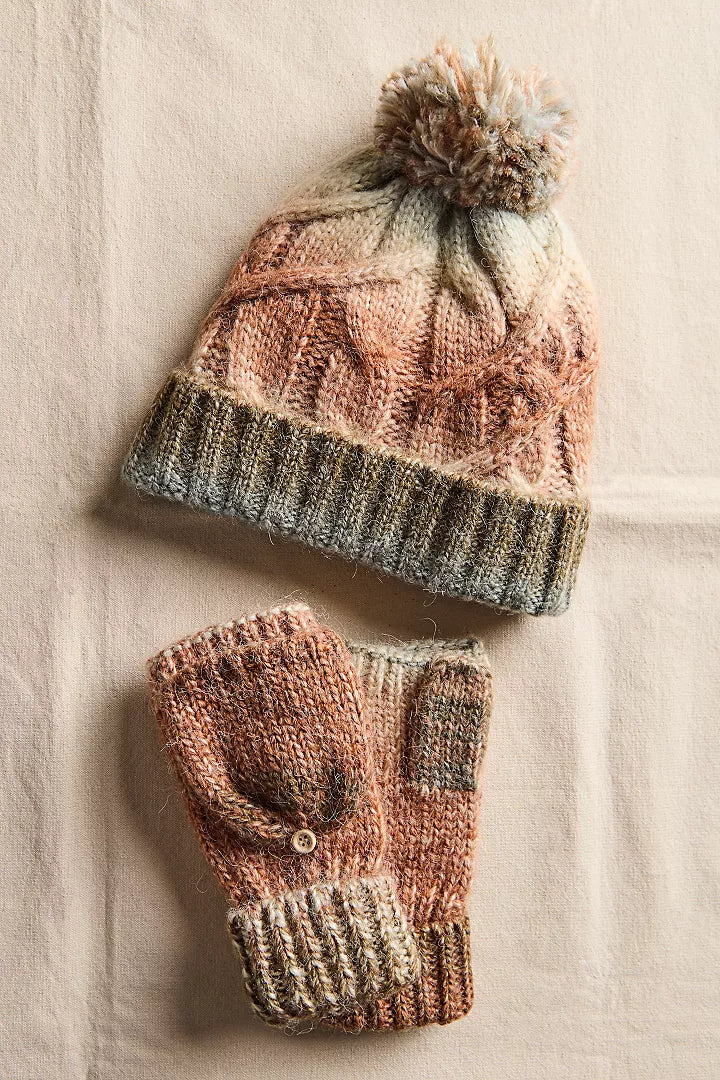 Rainbow Run Hat + Gloves Set
