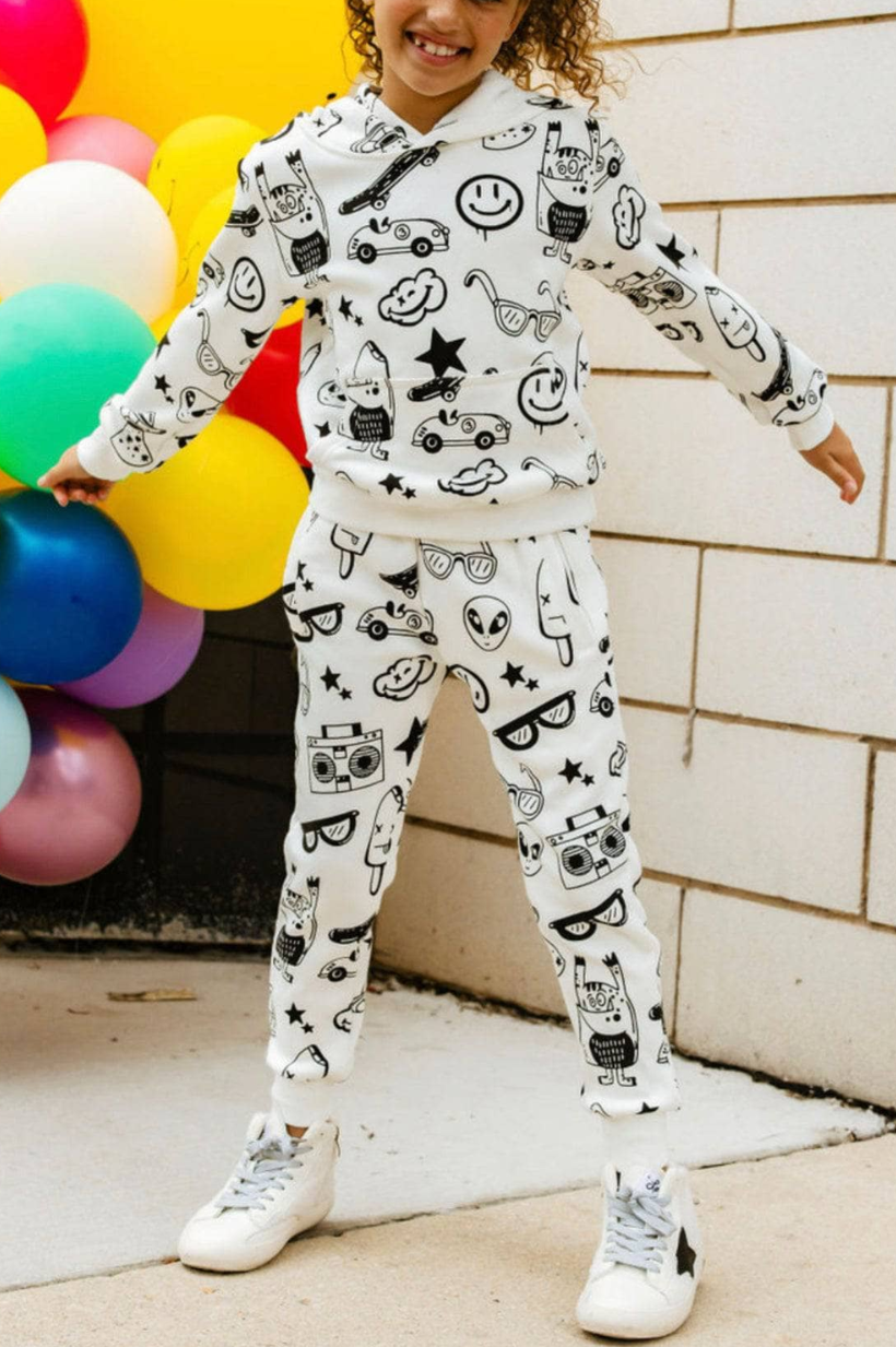 Graffiti Ice Cream Hoodie Set