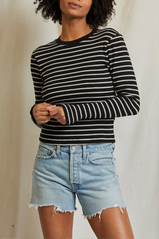 Clyde Ribbed L/S Stripe Baby Tee