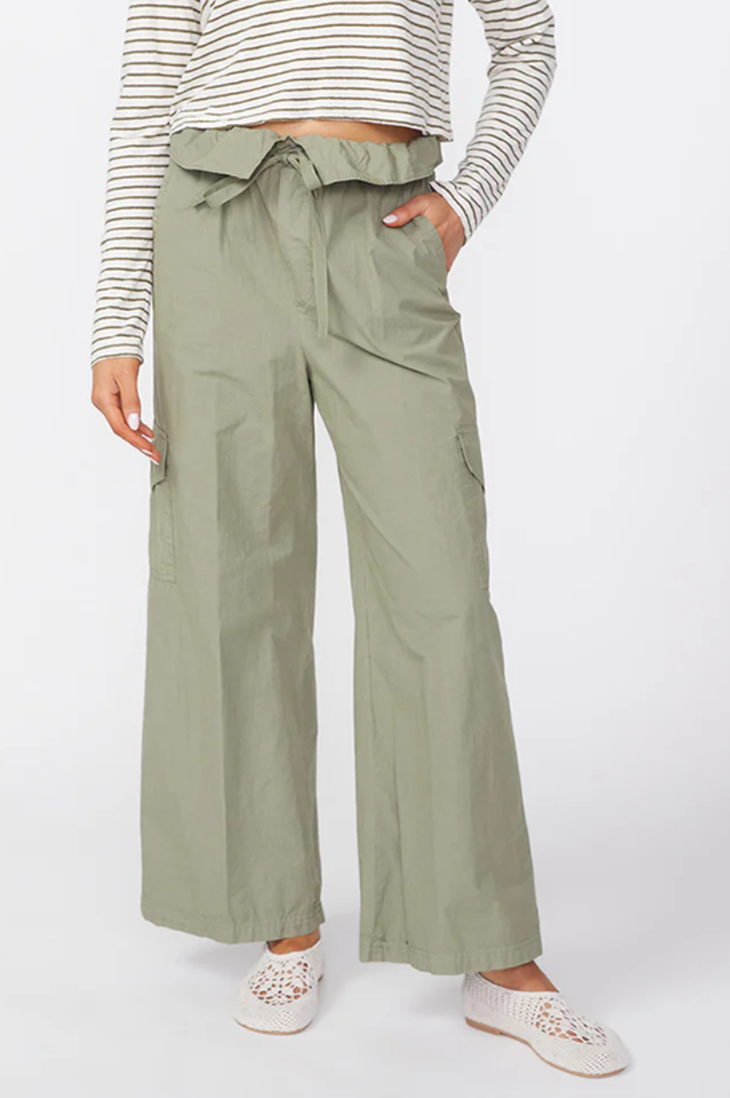 Fine Poplin Foldover Cargo Pant