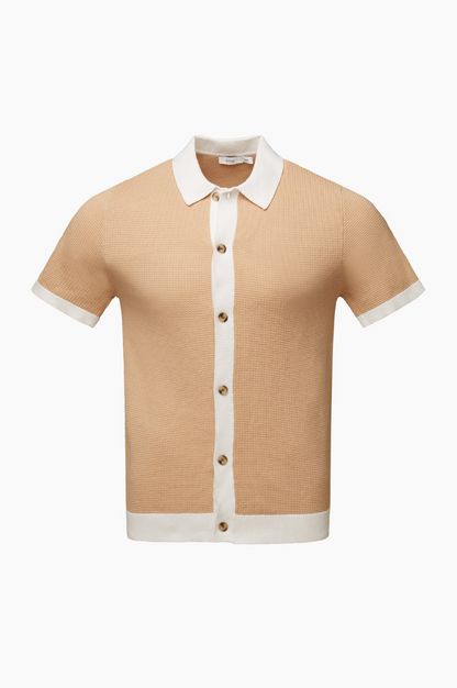 Cotton Textured Button Up Shirt