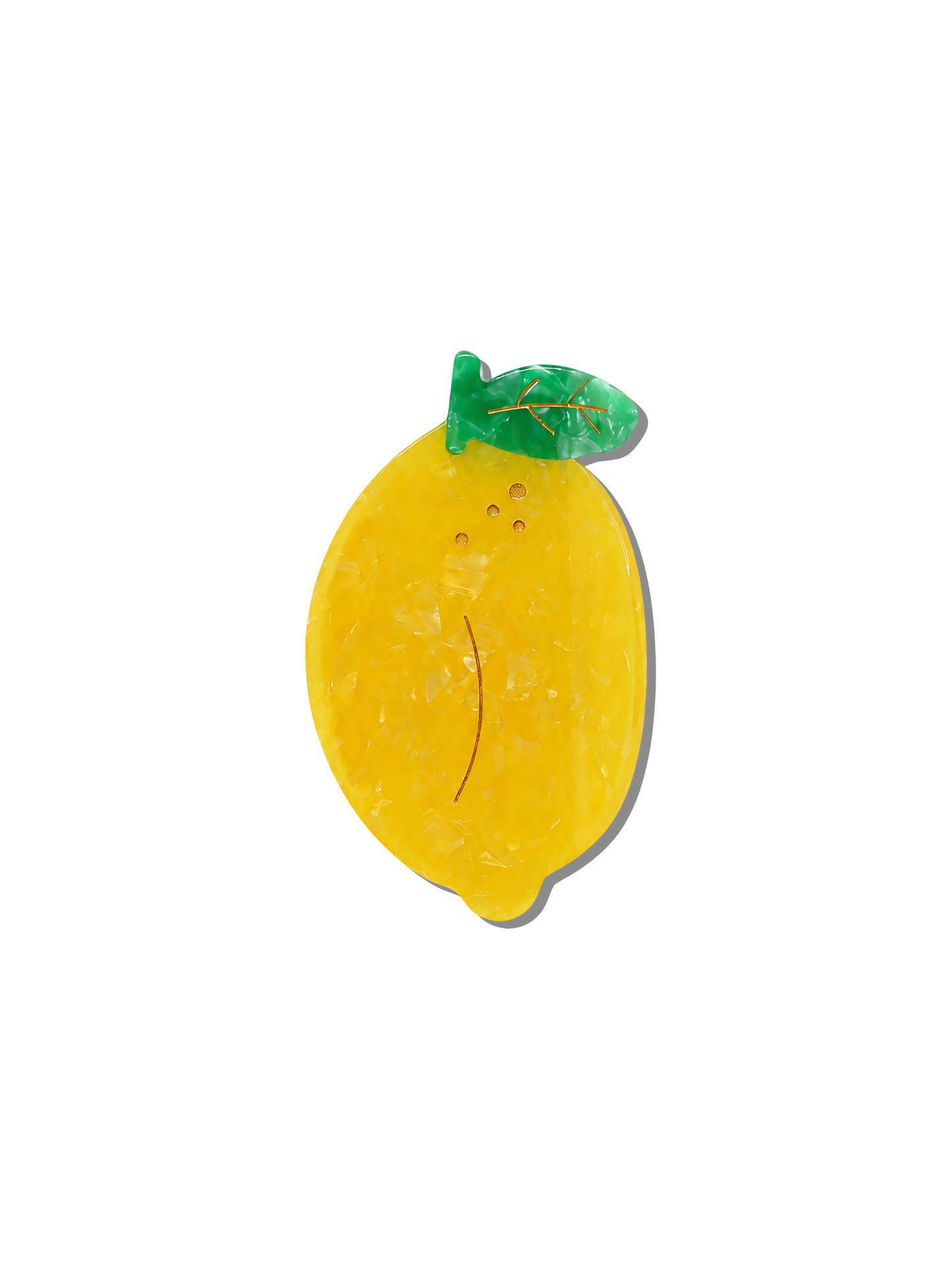 Hand-painted Lemon Fruit Claw Hair Clip | Eco-Friendly