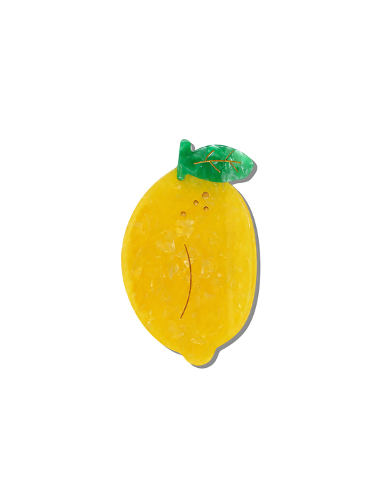 Hand-painted Lemon Fruit Claw Hair Clip | Eco-Friendly