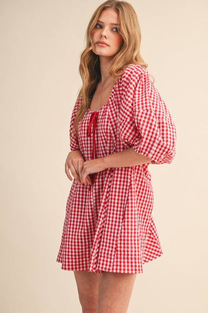 GINGHAM ROMPER
