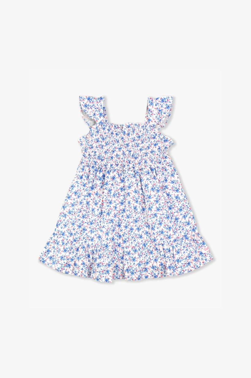 Smocked Flutter Strap Dress