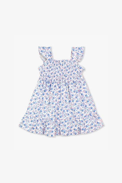 Smocked Flutter Strap Dress