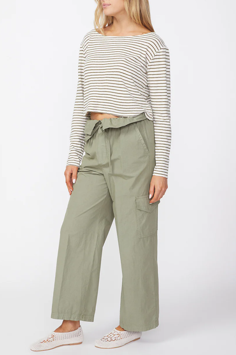 Fine Poplin Foldover Cargo Pant