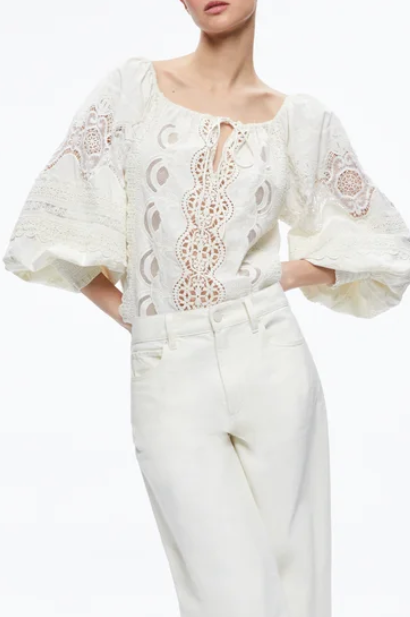 Alta Embroidered Off The Shoulder Blouse