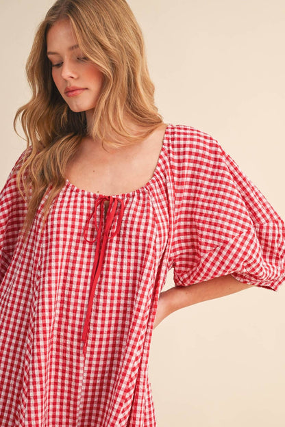 GINGHAM ROMPER