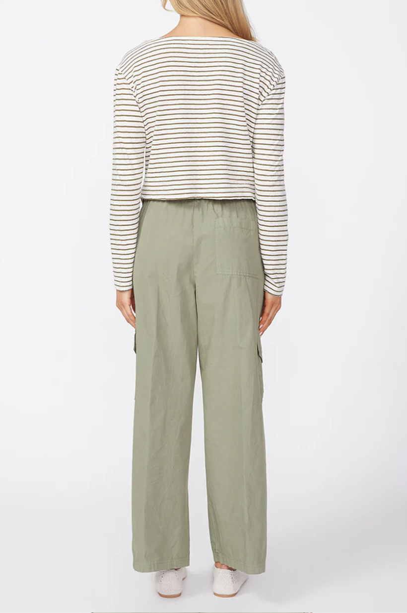 Fine Poplin Foldover Cargo Pant