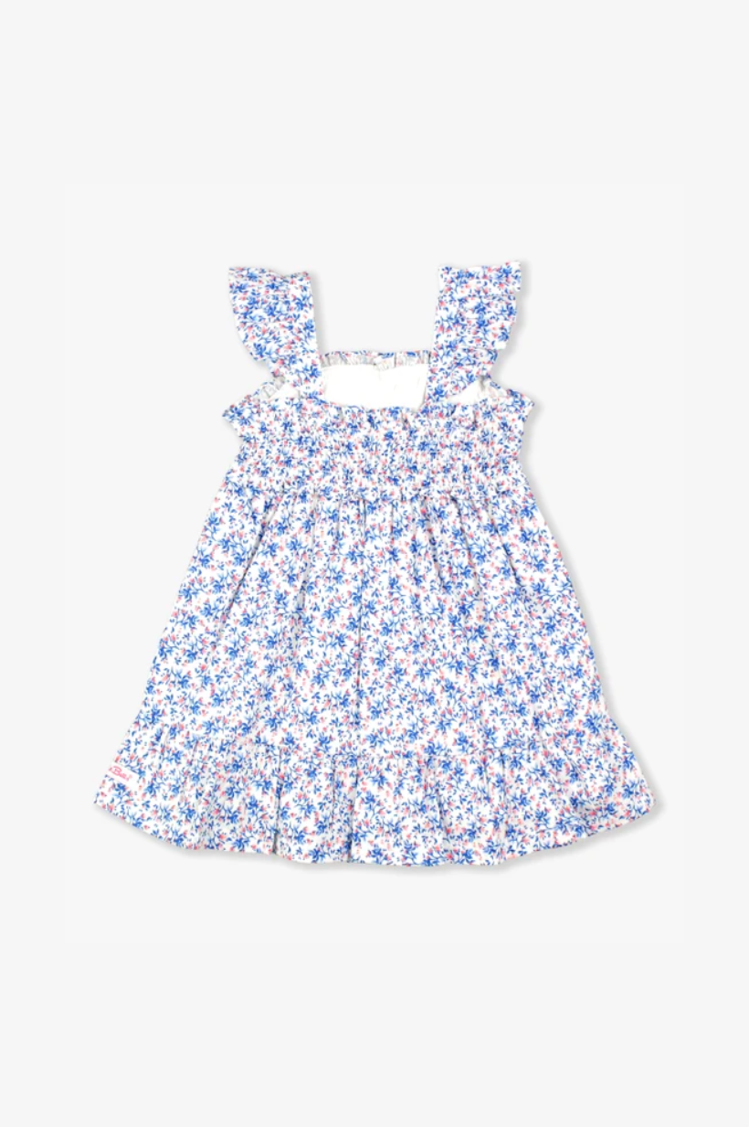 Smocked Flutter Strap Dress