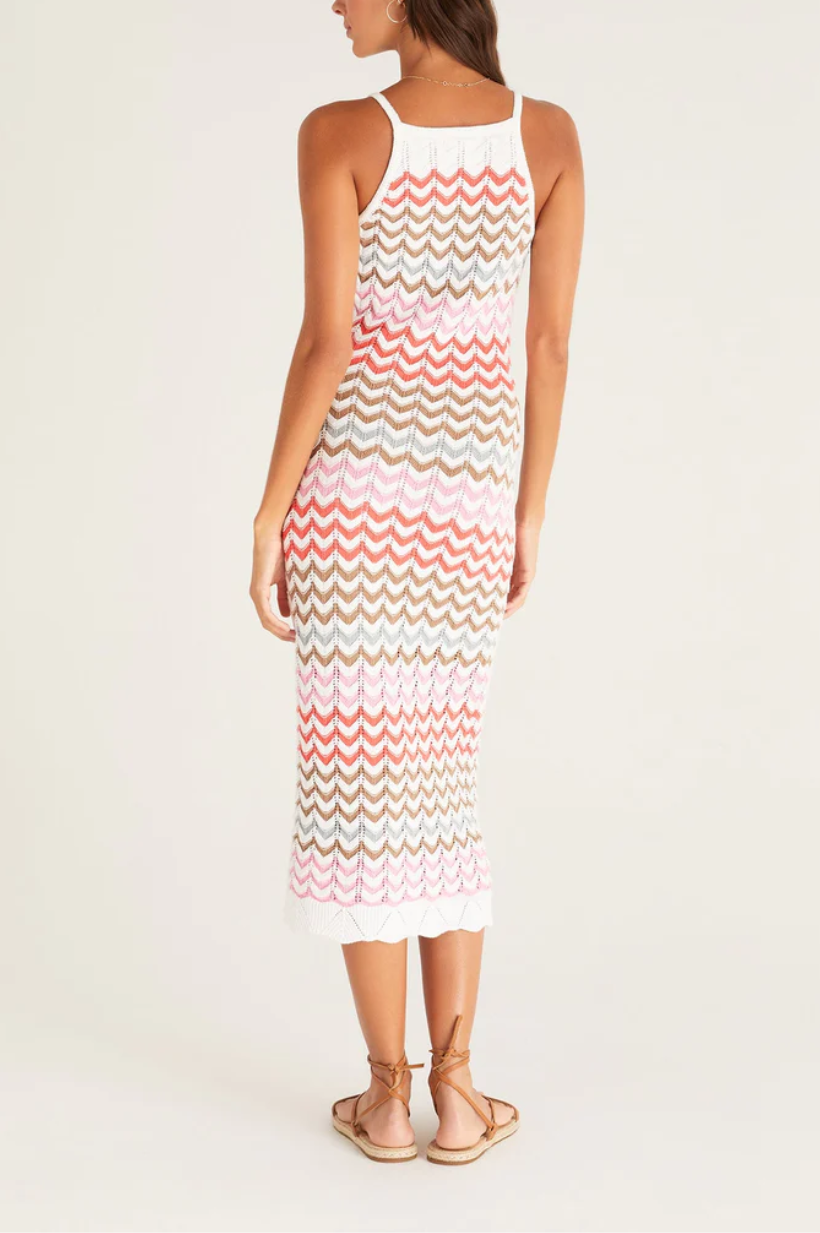 Camille Stripe Crochet Dress CASH and CLIVE