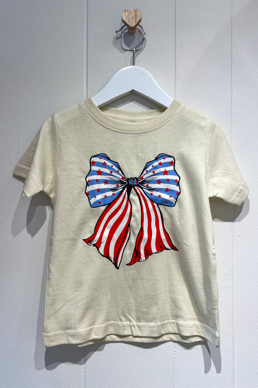 Flag Bow Kids Tee