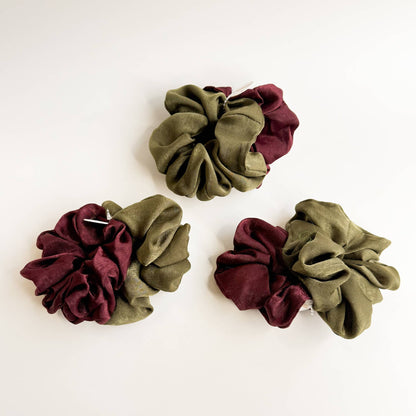 Christmas Satin Scrunchies (Set of 2)