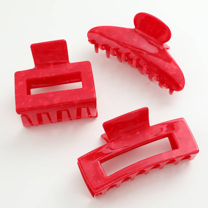 Cherry Red Large | Assorted Large Claw Clips