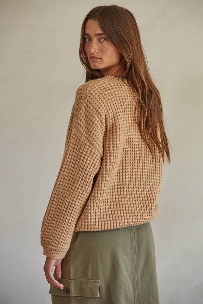 Waffle Knit Pullover