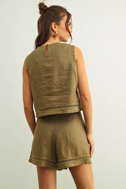 LINEN SHORTS