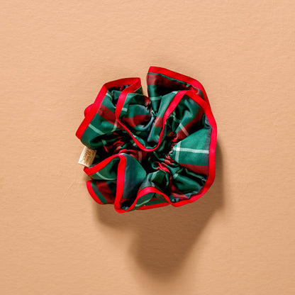 Ruffle Up Scrunchie-Evergreen Plaid