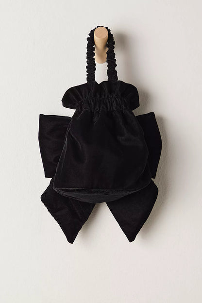 Bow Bag -Black Velvetbag