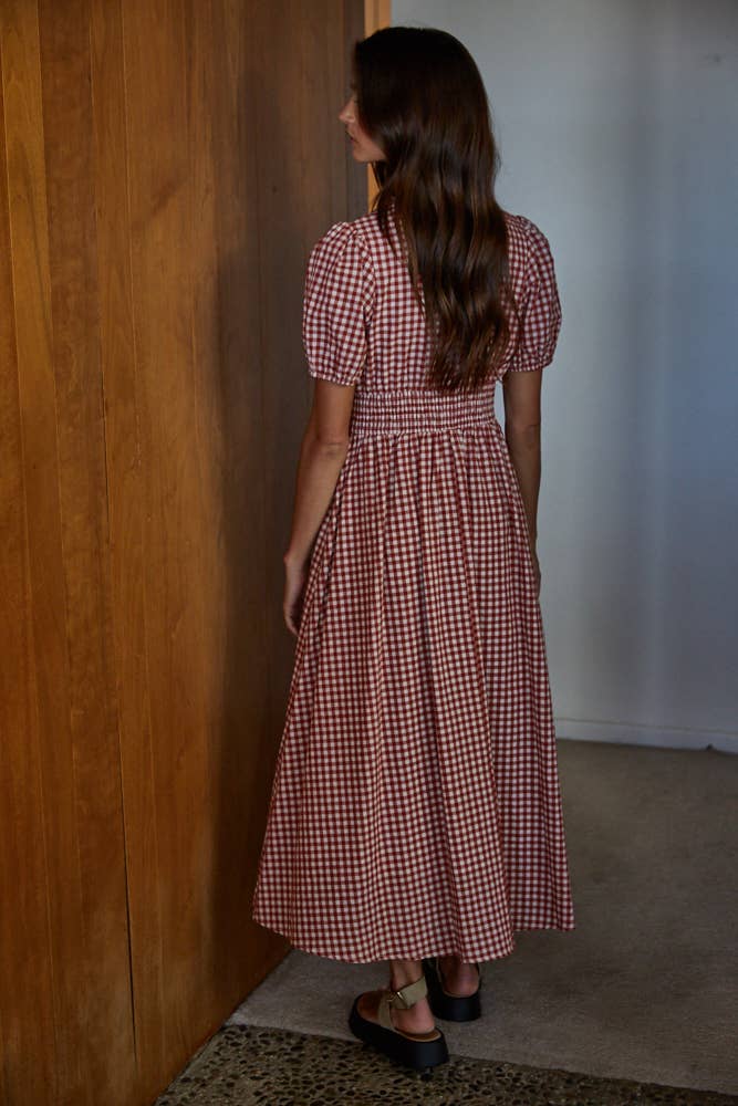 Sayler Gingham Bodice Dress