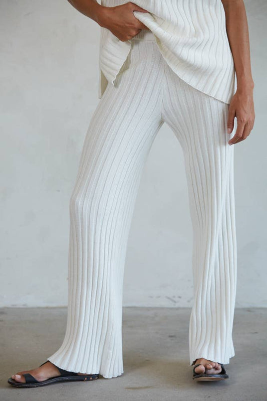 Cotton Ribbed Pants