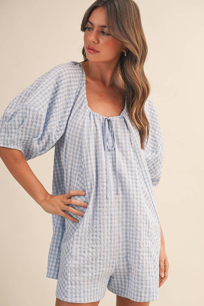 GINGHAM ROMPER