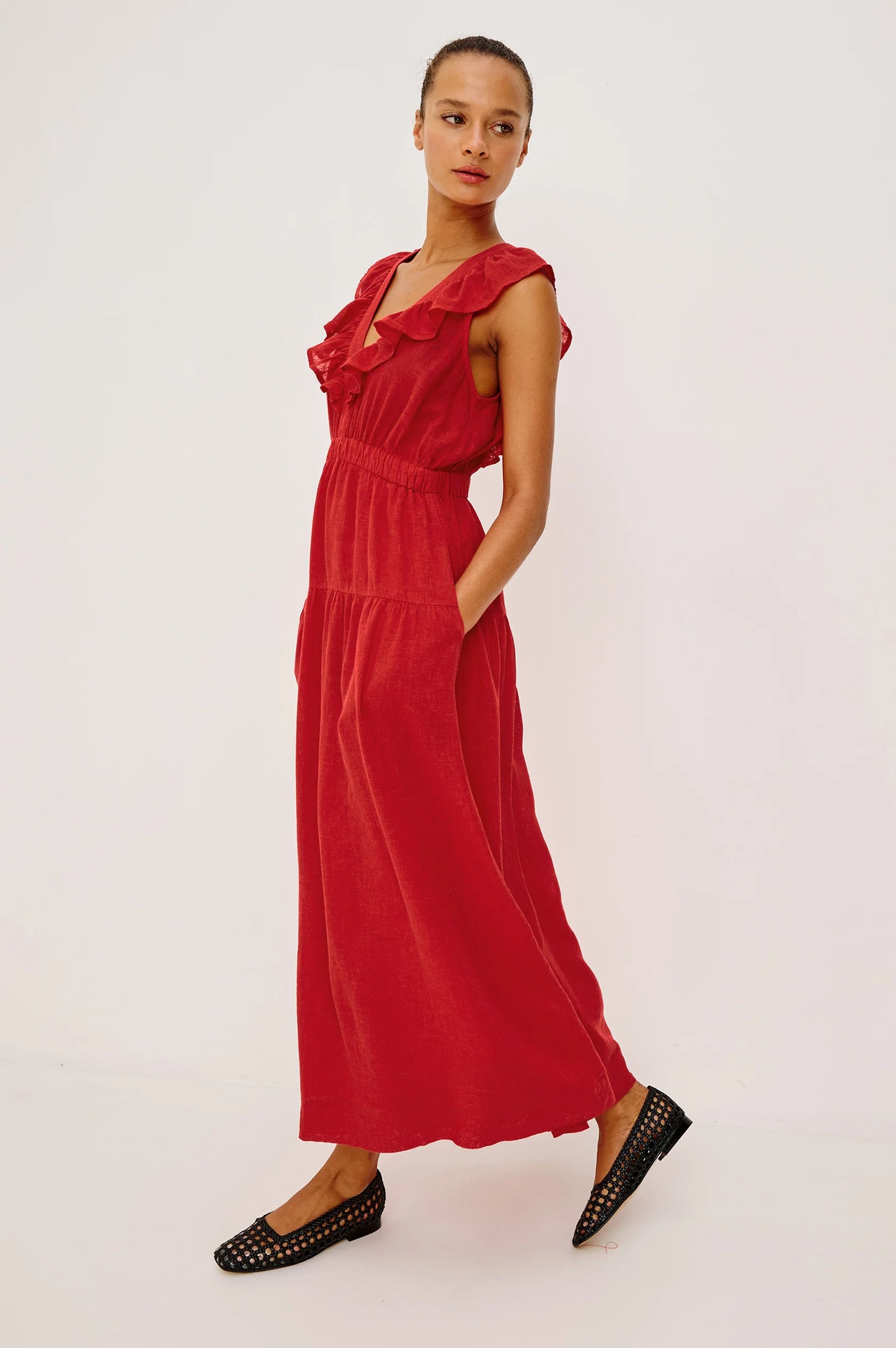 Beaux Dress-Tomato