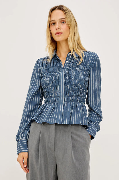 Bradshaw-Indigo Stripe