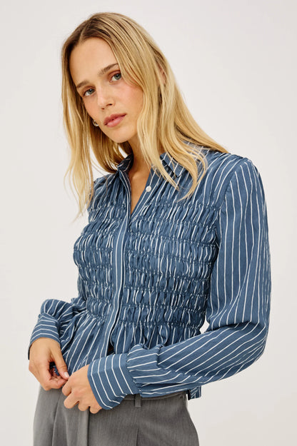 Bradshaw-Indigo Stripe
