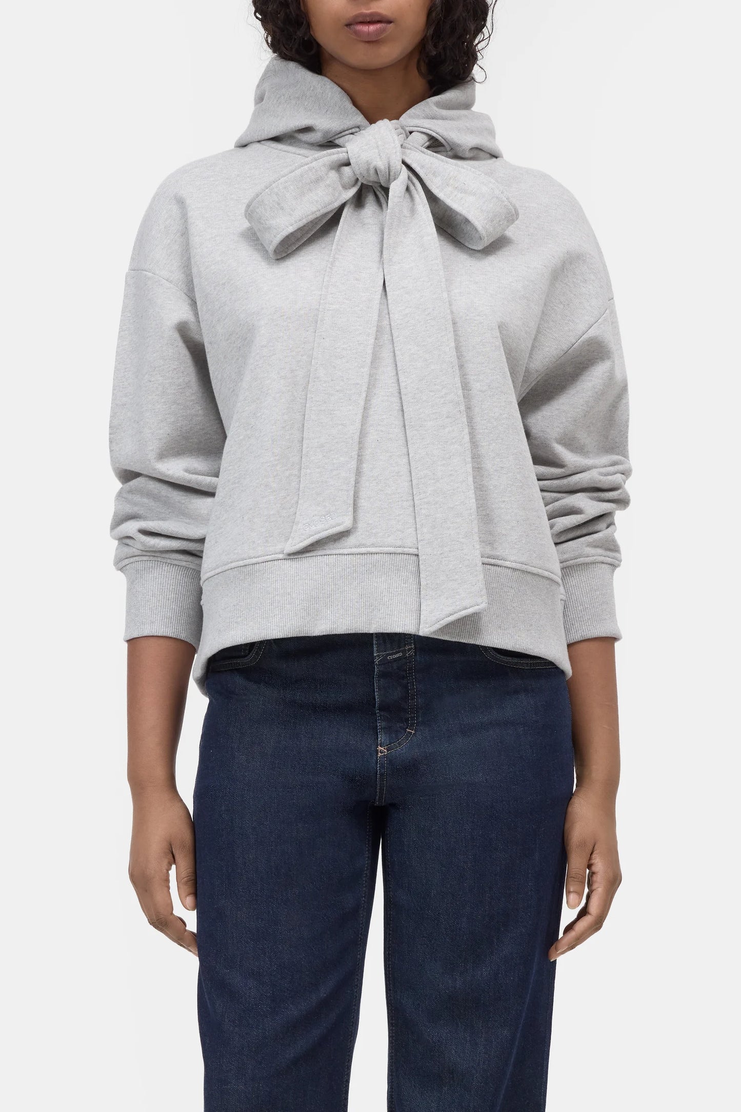 Bow hoodie-Grey