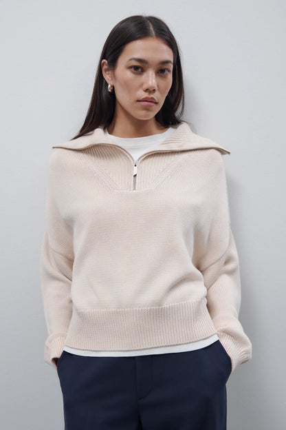 Cropped Troyer Sweater