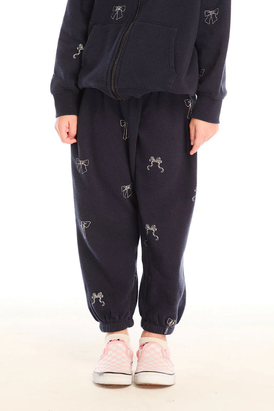Tossed Glitter Bow Pants