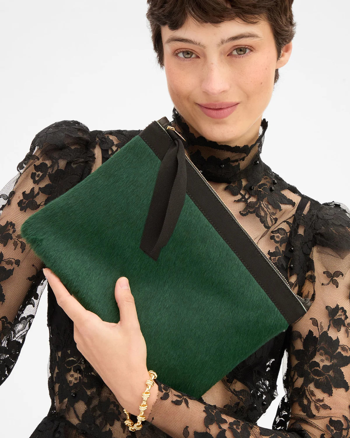 Flat Clutch-bottle green