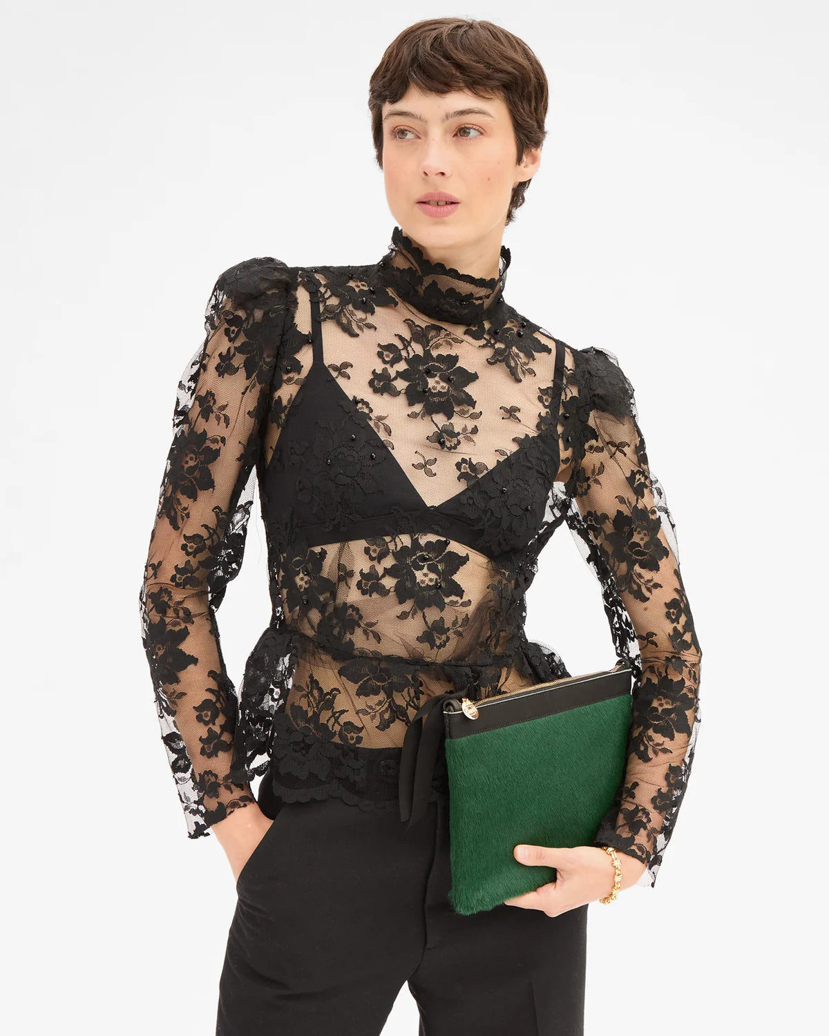 Flat Clutch-bottle green