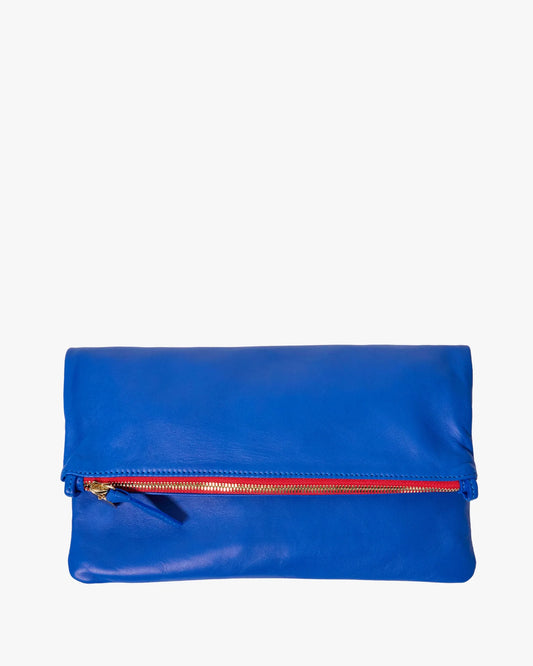 Foldover Clutch Electric Blue