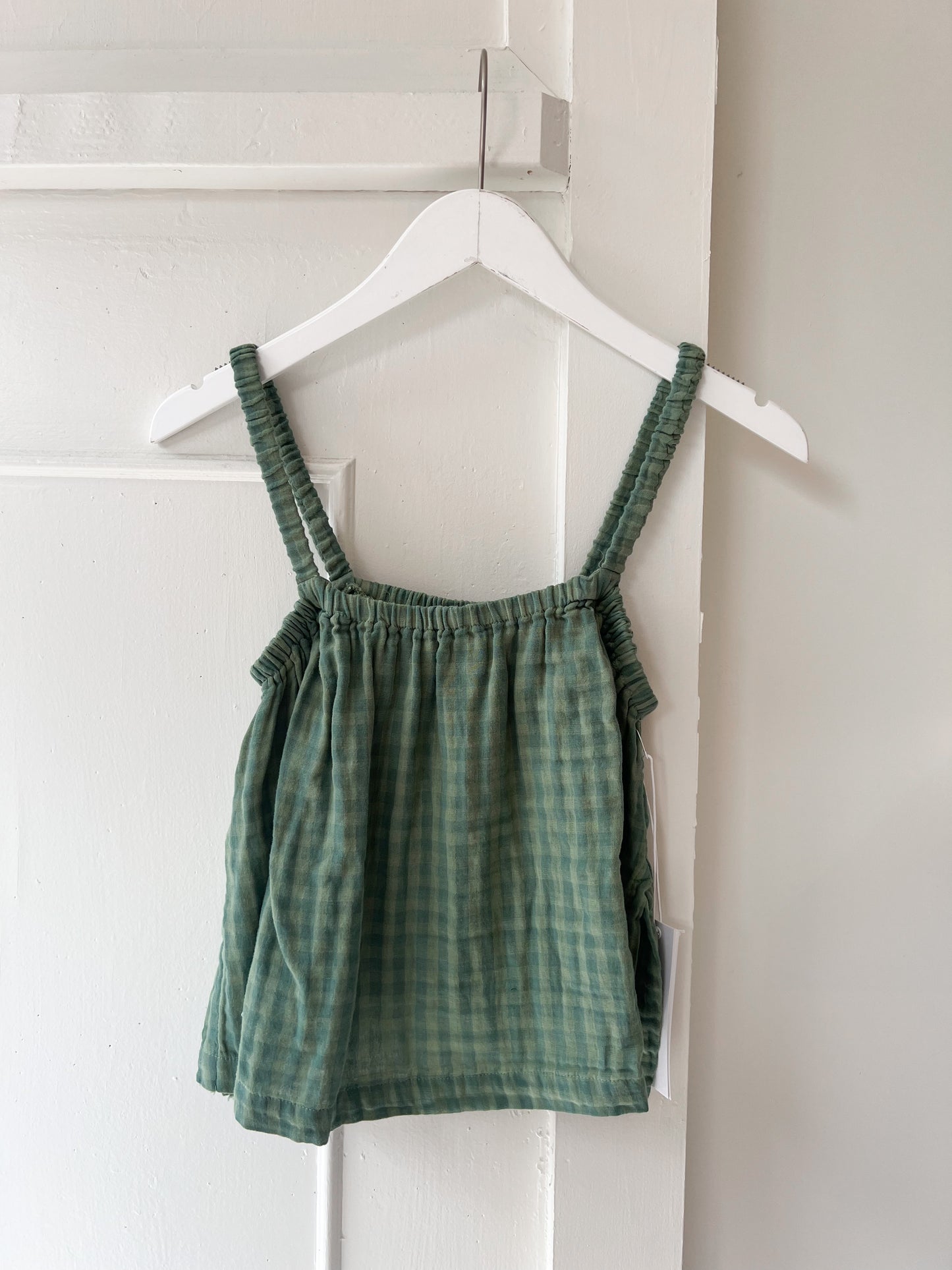 Gingham Double Faced Gauze Swing Top