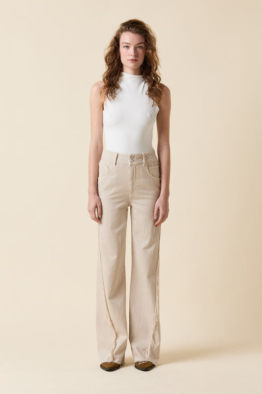 Libra Embroidered Wideleg Jeans