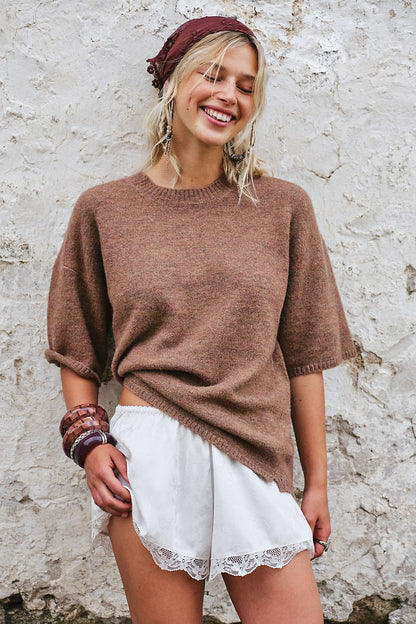 MARGOT SWEATER TEE-BROWNIE