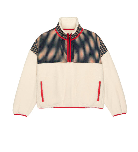 The Print-Mix Plush Terrain Half Zip Pullover
