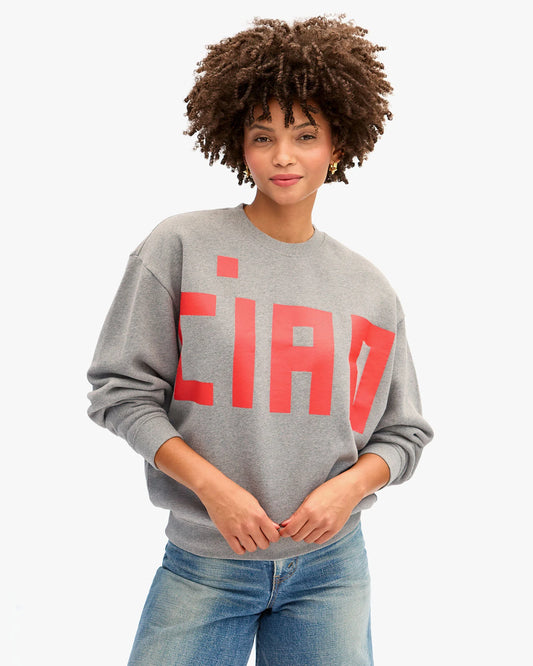 CIAO Oversized Sweatshirt-Grey