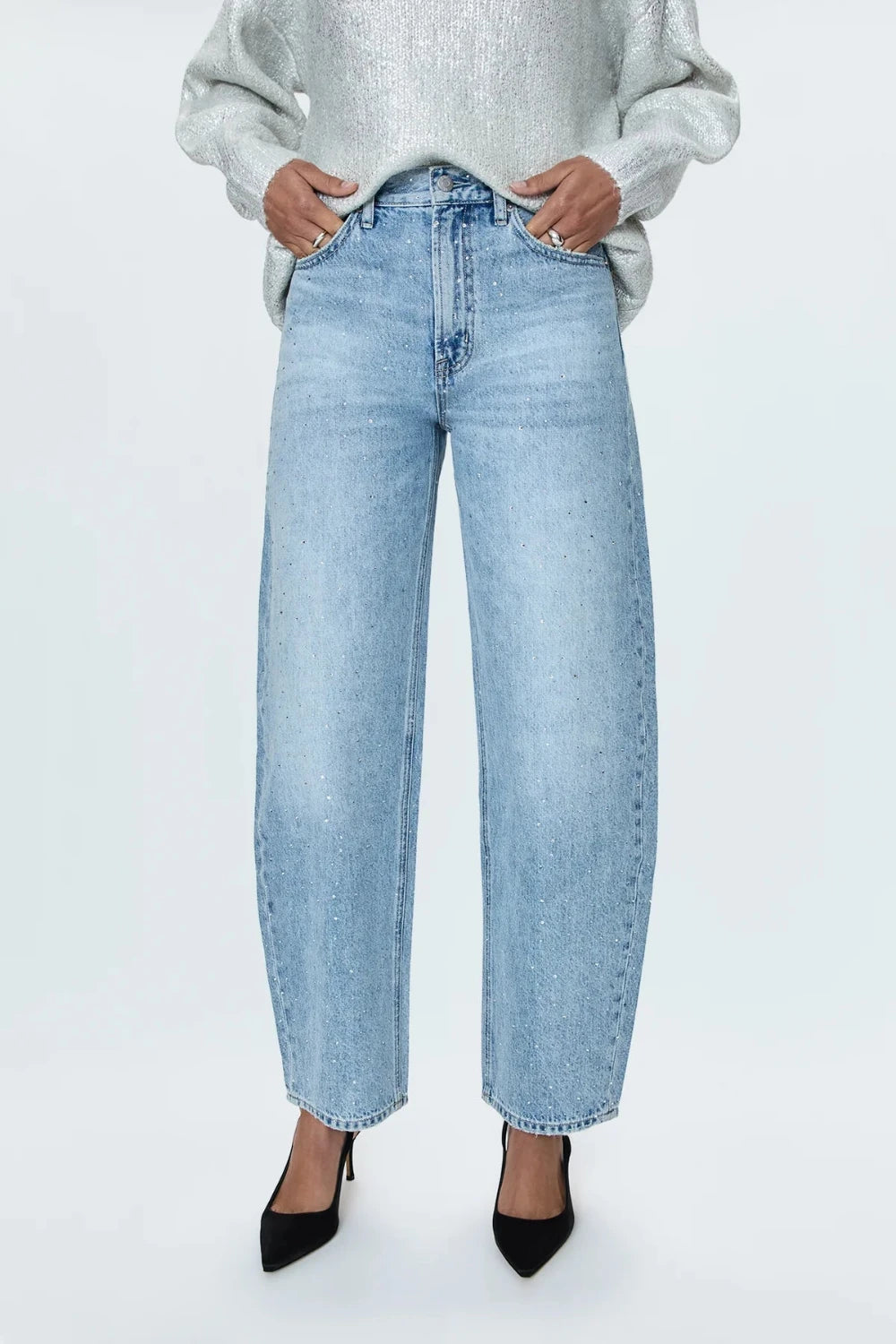 Wes High Rise Barrel Jean