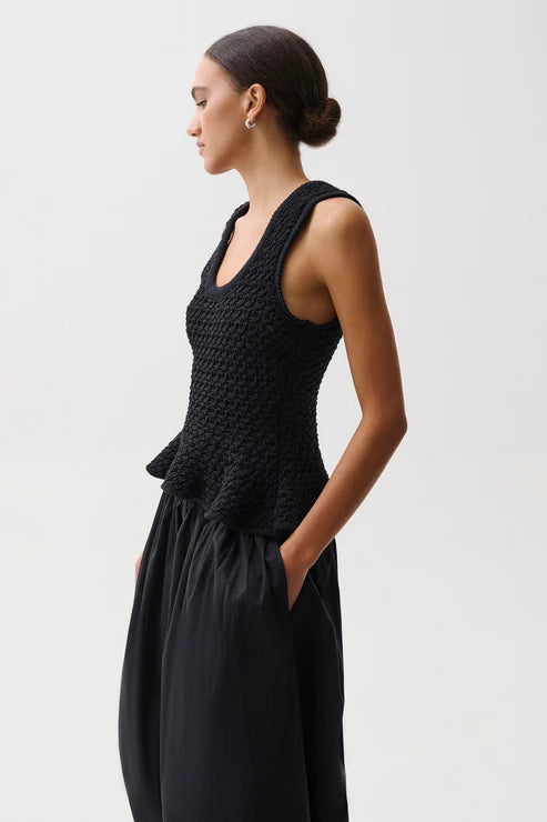 Anna Peplum-Black