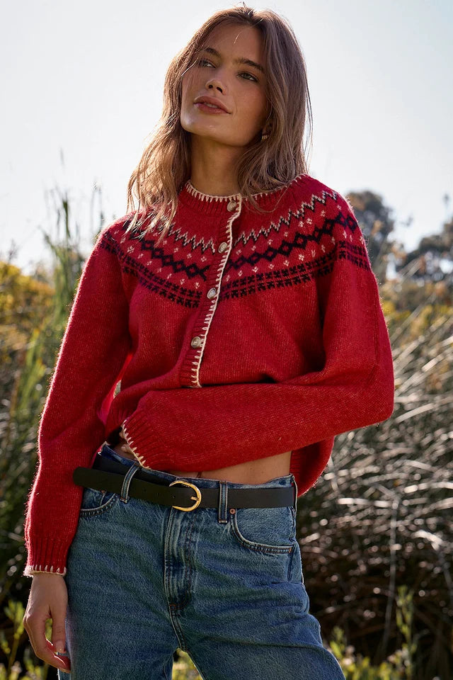 Joss Sweater-Crimson