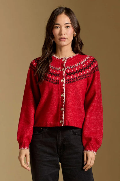 Joss Sweater-Crimson