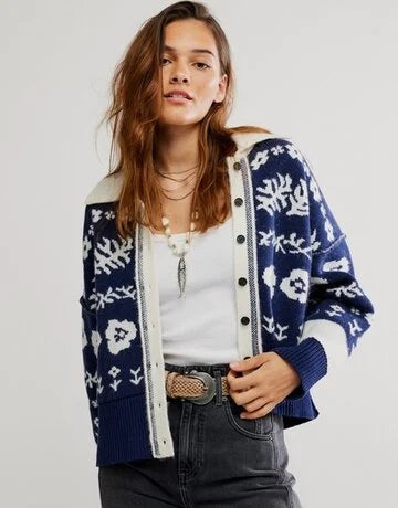 SHELBY CARDIGAN -NAVY
