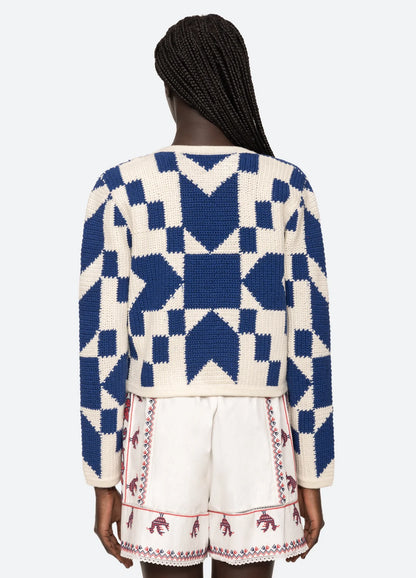 Anais Crochet Long Sleeve Cardigan